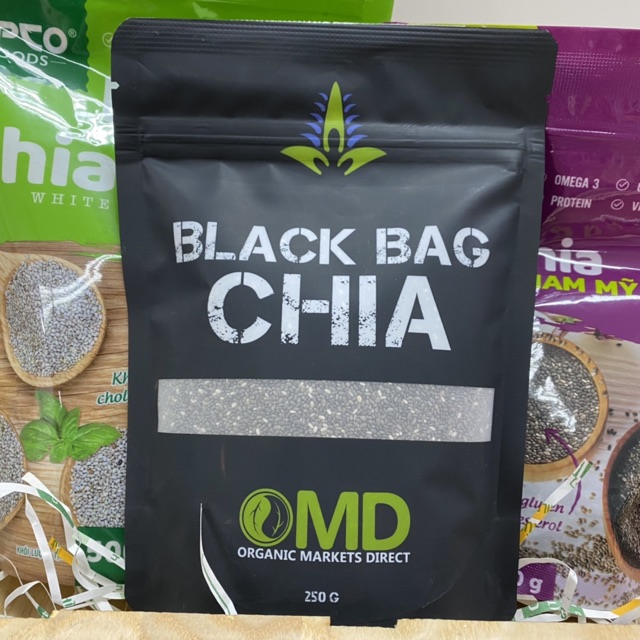 HẠT CHIA GIẢM CÂN HỮU CƠ TÚI ĐEN OMD - GÓI 250GR