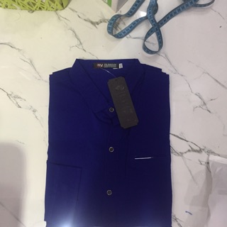 Áo sơ mi nam vải lụa Navi body nút bấm