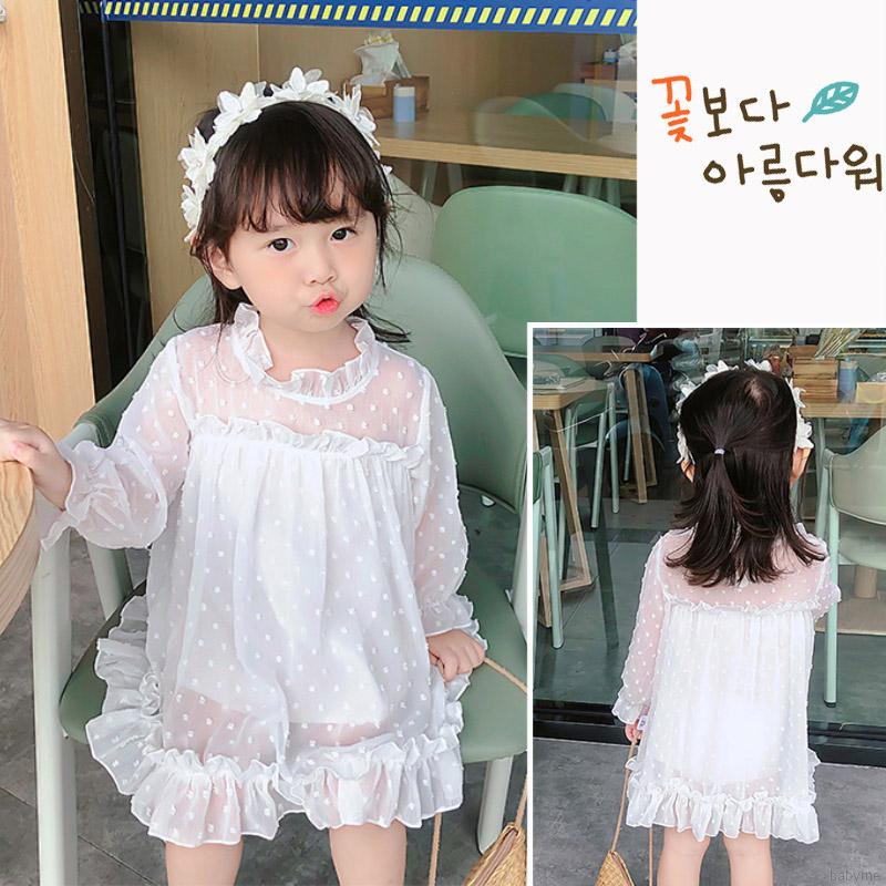 Đầm Công Chúa Tay Dài Xinh Xắn Cho Bé Gái