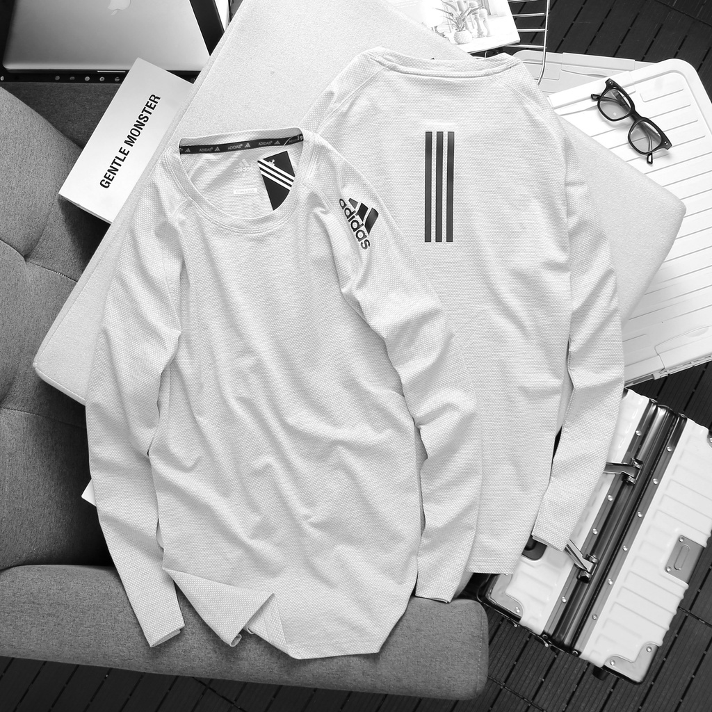 Áo thun thể thao nam tay dài, áo thun tập gym chất vải poly kim cương siêu mịn mát 5070