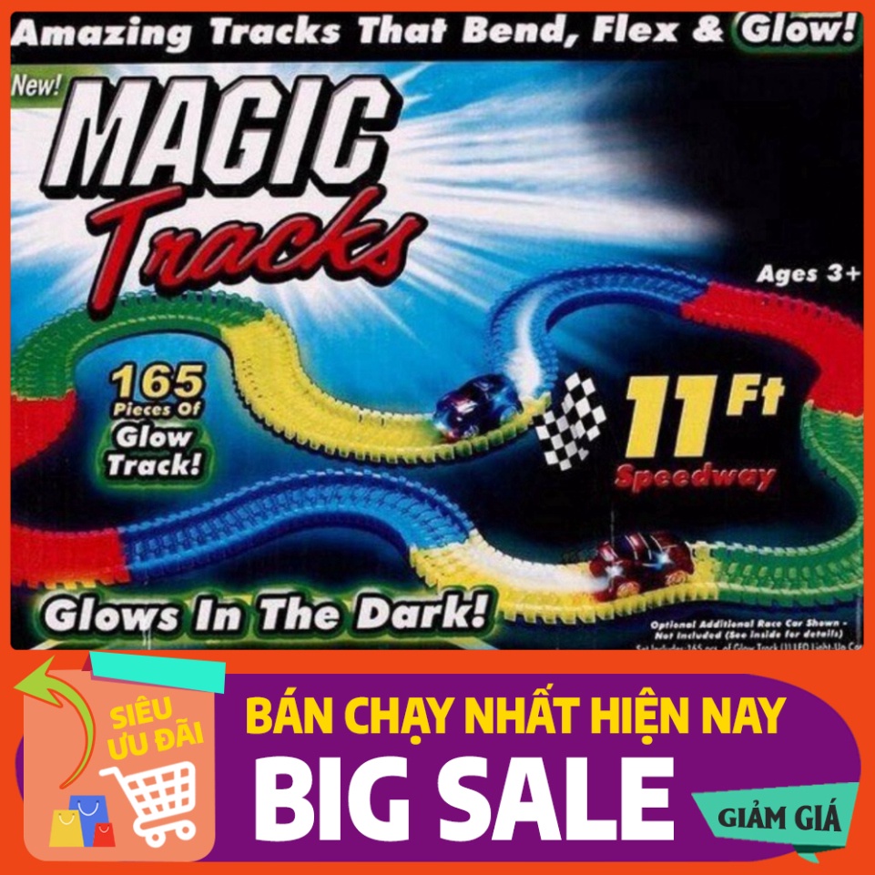 [FREE SHIP] Bộ lắp ghép đường đua ô tô Magic Track 200 miếng (loại lớn)