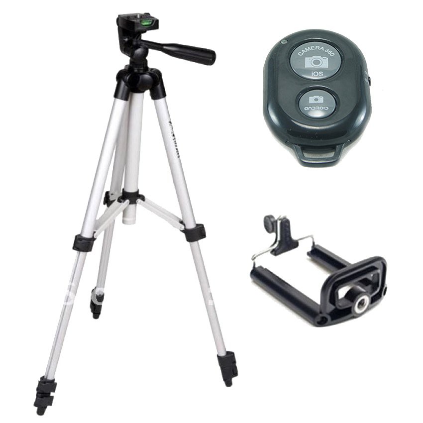 Đế Chụp Hình Tripod TF-3110, chuyên dụng cho máy ảnh, máy quay phim, có kèm Remote, hàng đẹp Smarttnt.vn