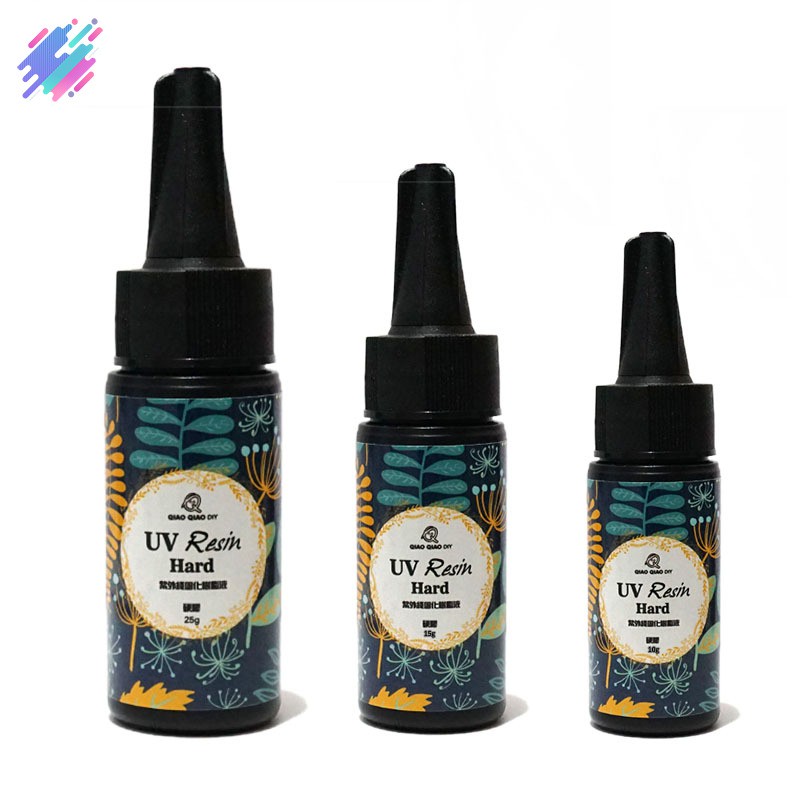 Keo UV resin cứng 10/15/25g tự làm kích hoạt sấy khô bằng ánh mặt trời
