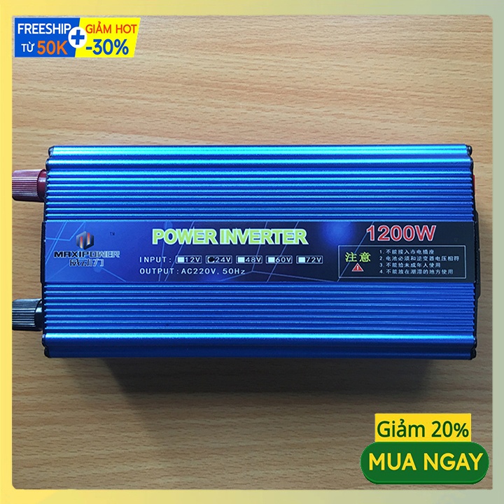 Bộ kích điện ac quy 24V sang 220V inverter 1200W