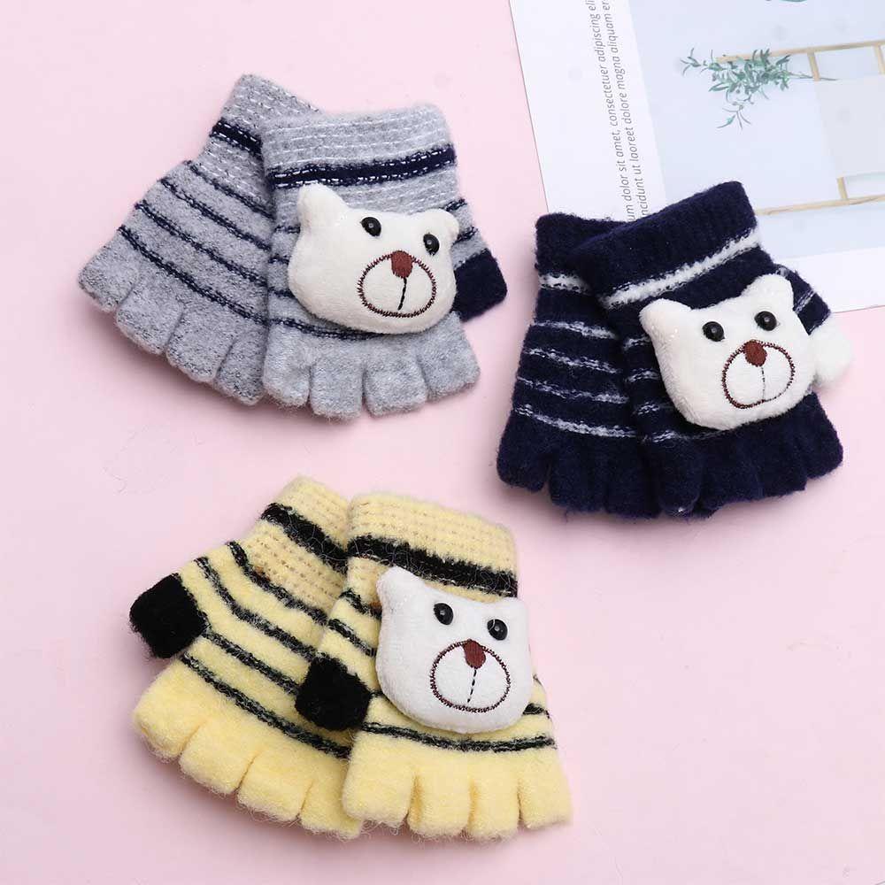 Găng Tay Dệt Kim Unisex Thời Trang Thu Đông Cho Bé