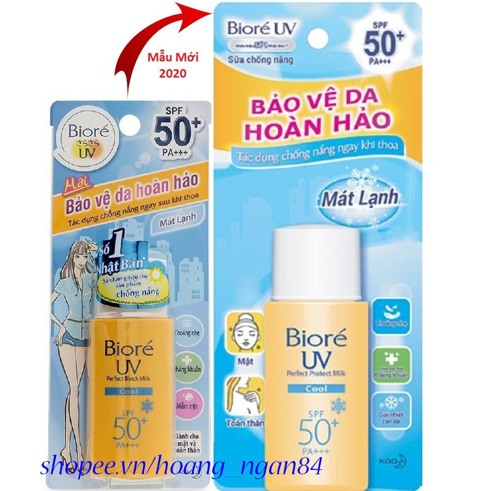 Sữa Chống Nắng Biore UV Perfect Protect Milk SPF 50 PA+++ 25ml 100% Hana18 cung cấp hàng 100% chính hãng