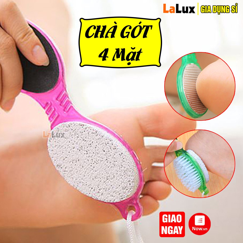 Chà Gót Chân 4 Mặt Cao Cấp LOẠI LỚN - Cây Cạo Gót Chân Loại Bỏ Da Chết Tiện Lợi LALUX