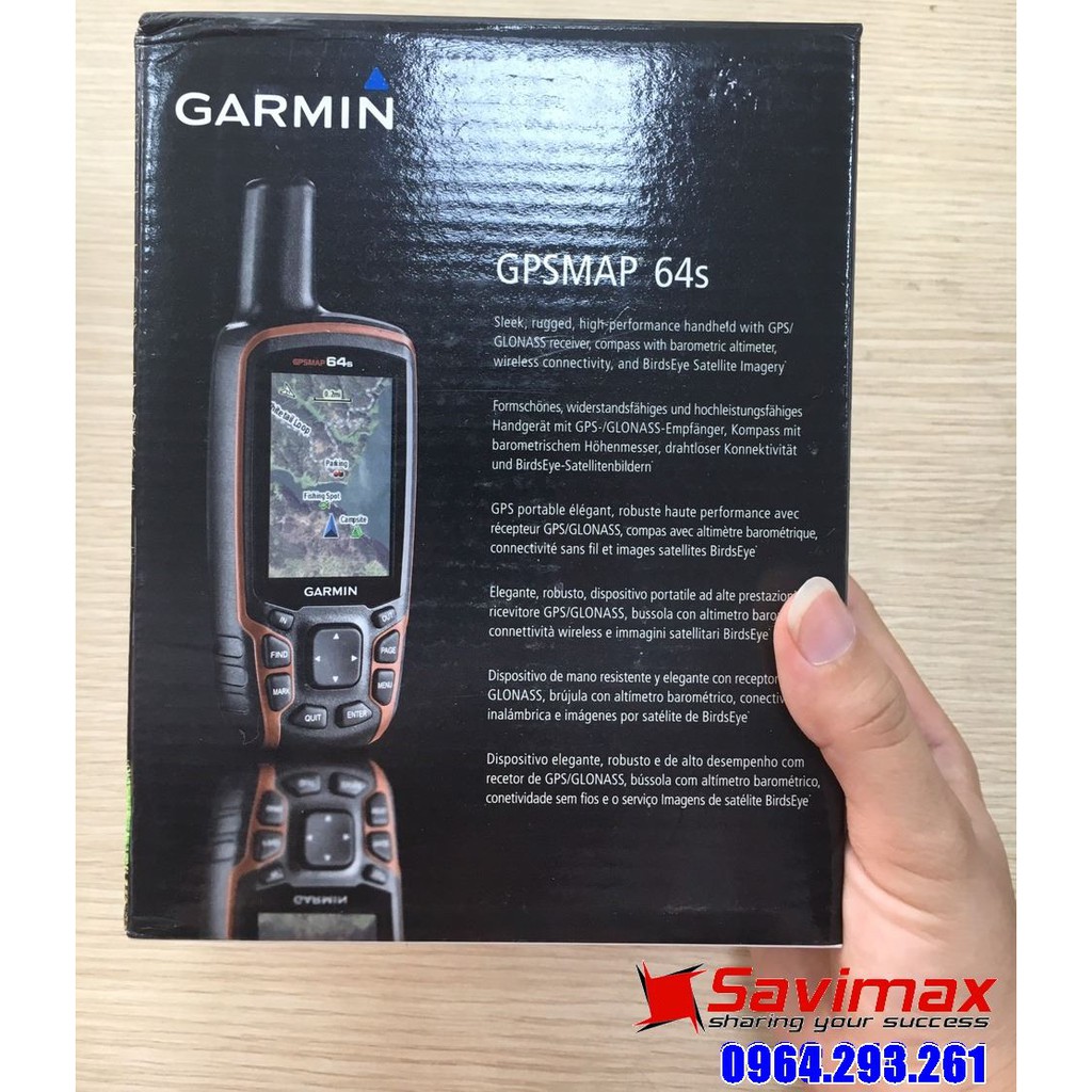 Máy định vị vệ tinh cầm tay GPS Garmin GPSMAP 64S