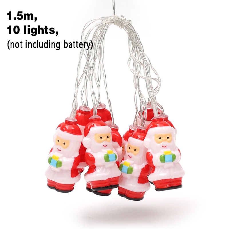 Dây Đèn LED 1.5 / 3M Hình Ông Già Noel Hoạt Hình Trang Trí Cây Thông Noel