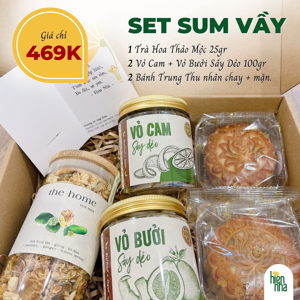 Quà Trung Thu Đặc Biệt Có Trà - Bánh - Mứt từ Tiệm Hiên Nhà
