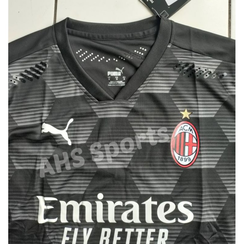 Áo Thủ Môn Jersey Milan Gk Ls Tay Dài Màu Đen Pi 20 21 2020 2021