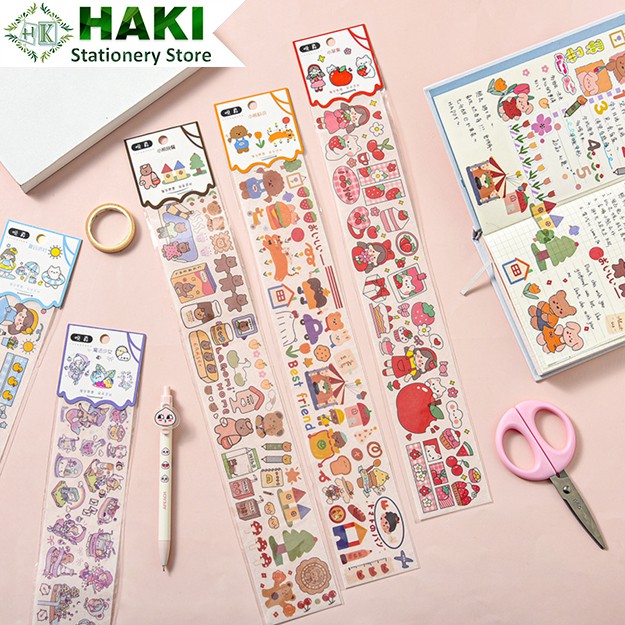 Sticker cute HAKI, hình dán sticker cute hình chữ nhật hàn quốc đáng yêu dễ thương ST26