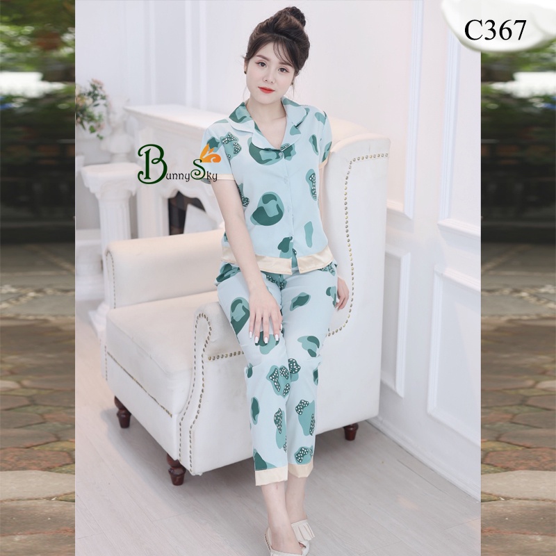 [BUNNY] Đồ bộ mặc nhà pizama lụa siêu sang chảnh vải mềm mịn nhẹ mát