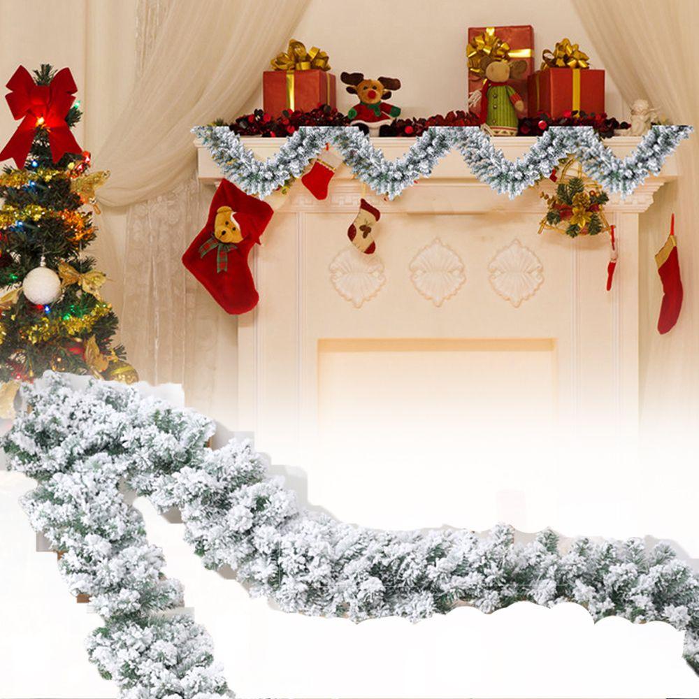 LEISURE Christmas Pine Garland 2.7m Staircase Ornament Fireplace Decoration Falling Cedar Rattan