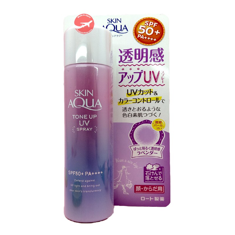 Xịt Chống Nắng Skin Aqua Tone Up UV Spay SPF 50+ PA+++ 70g