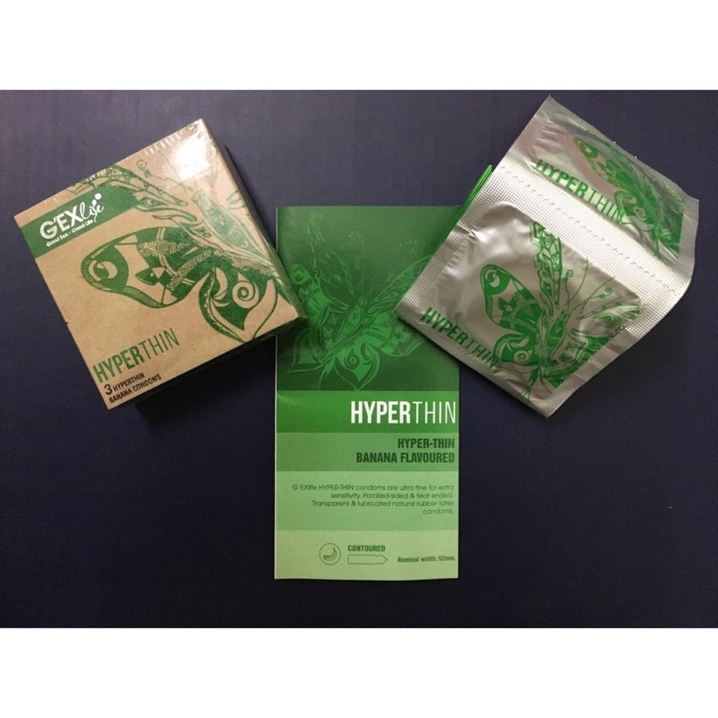 Bao Cao Su Siêu Mỏng BCS G'EXlife Hyperthin Hương Chuối