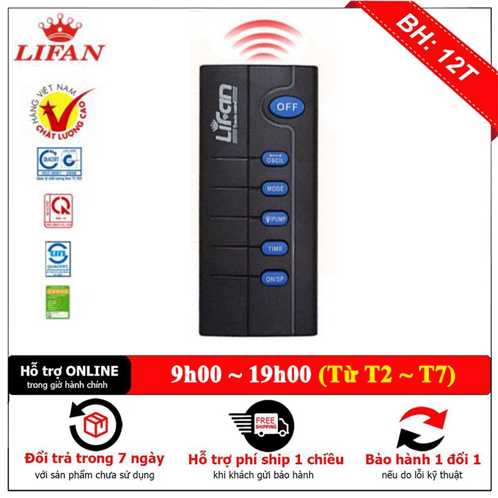 Remote Lifan dùng chung tất cả quạt lifan