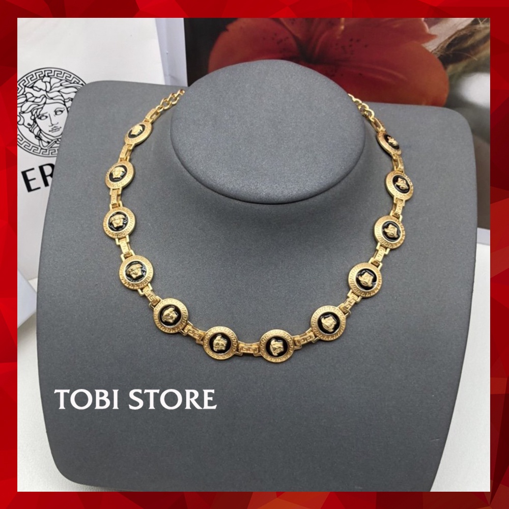 Vòng cổ titan chocker thương hiệu VS mạ vàng sang chảnh VCH12