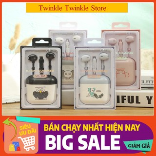 [FLASH SALE]Bộ Tai Nghe Và Hộp Đựng Giá Rẻ Mẫu Hoạt Hình Nhét Tai Tiện Lợi Nhỏ Nhắn Dễ Thương  Cực Cute (In-Ear 2021)