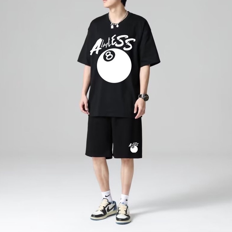 Set Áo Thun Ngắn Tay + Quần Short đồ bộ thể thao nữ Thời Trang sét bộ thể thao Hàn Quốc bộ thể thao nam