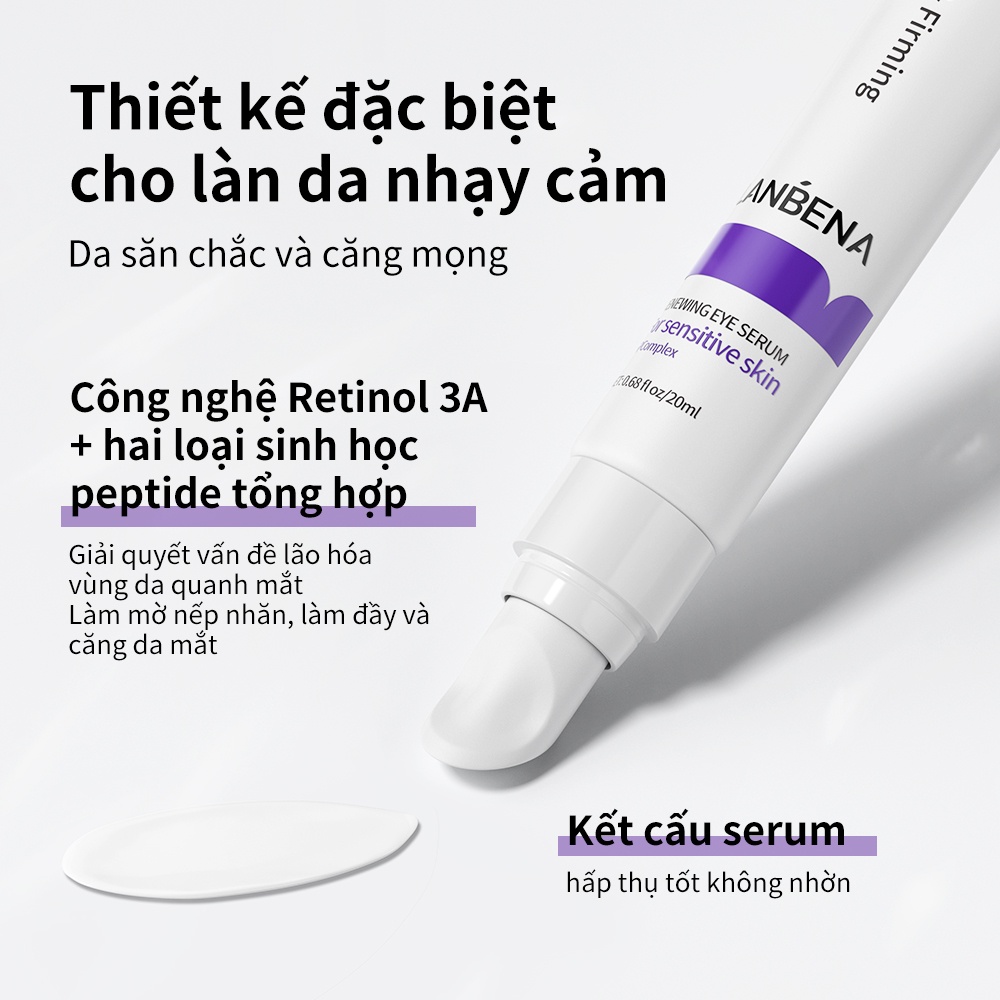 Serum Dưỡng Da Mắt LANBENA Làm Săn Chắc Da Giảm Quầng Thâm Và Bọng Mắt 3A Retinol nếp nhăn mờ mắt chống lão hóa 20ml