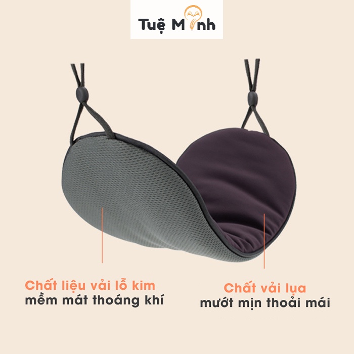 Bịt mắt vải mềm mại thư giãn, bịt mắt cute khổ lớn cho du lịch, văn phòng, học sinh