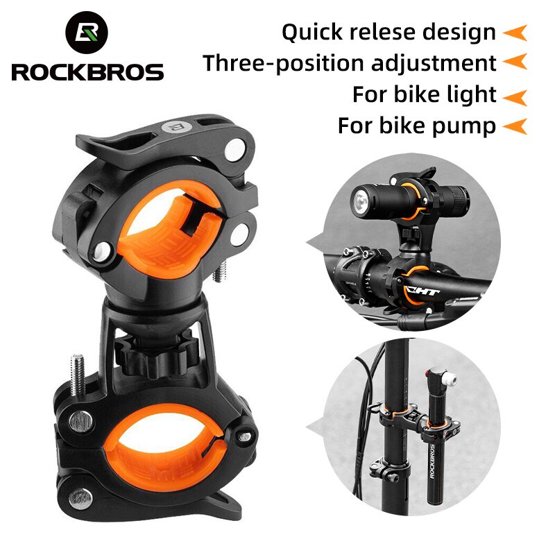 Giá đỡ đèn LED ROCKBROS có thể xoay tháo nhanh cho đạp xe