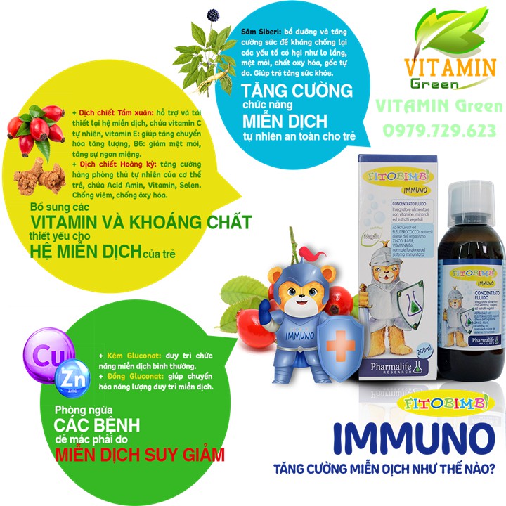 IMMUNO BIMBI TĂNG ĐỀ KHÁNG CHO BÉ | NHẬP KHẨU CHÍNH HÃNG TỪ Ý
