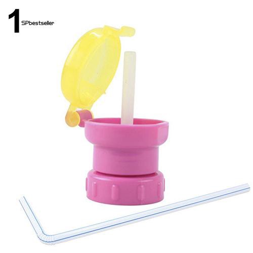 Nắp có ống hút tiện lợi gắn chai nước chất liệu nhựa + silicon kích thước 2.7cm dùng cho người lớn/trẻ nhỏ