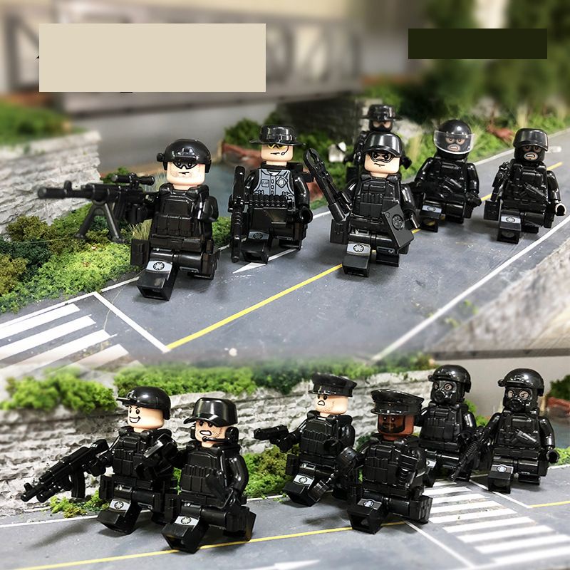 [ combo 12 nhân vật ] Bộ đồ chơi lắp ráp lego cho trẻ em lego quân sự cảnh sát bộ đội đặc nhiệm lính la mã