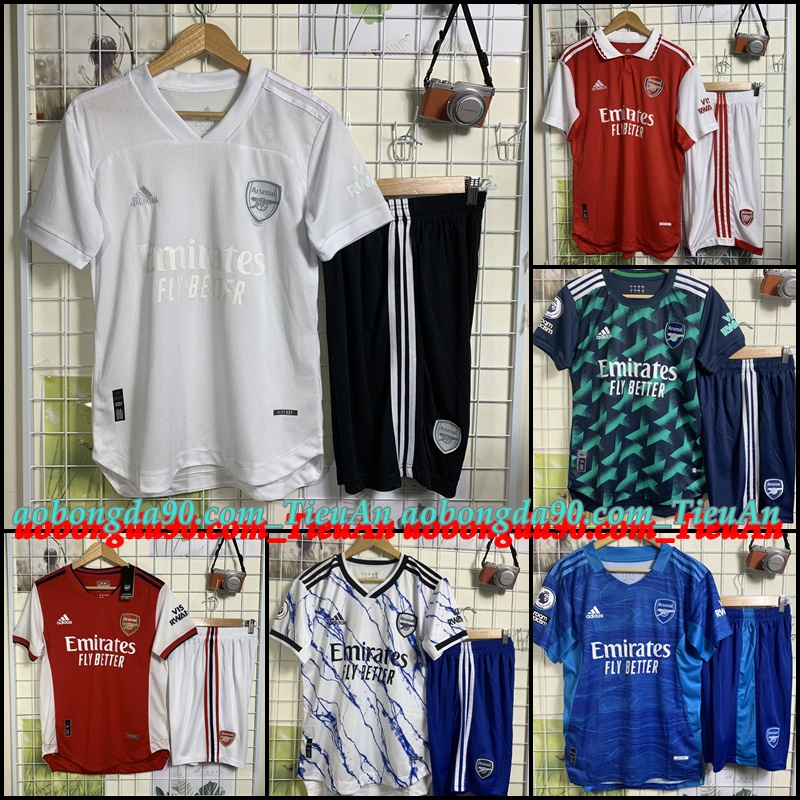 Áo Bóng Đá CLB Arsenal Sân Nhà, Sân Khách 2022,2023- Chuẩn Mẫu Thi Đấu, Fan - Vải Polyester Chuẩn Thái Gai Lưới
