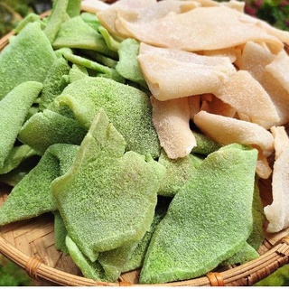 Mứt dừa non miếng mix 2 vị 1kg ( Mứt dừa non lá dứa,  mứt dừa non sữa)