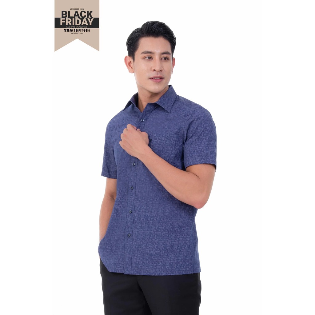 Áo sơ mi nam ngắn tay Regular Fit 𝑴𝑨𝒀 10 𝑪𝒉𝒊́𝒏𝒉 𝒉𝒂̃𝒏𝒈 mã SM0719ON 435