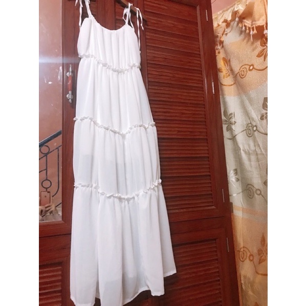Váy 2 Dây 4 Tầng Nhún Bèo