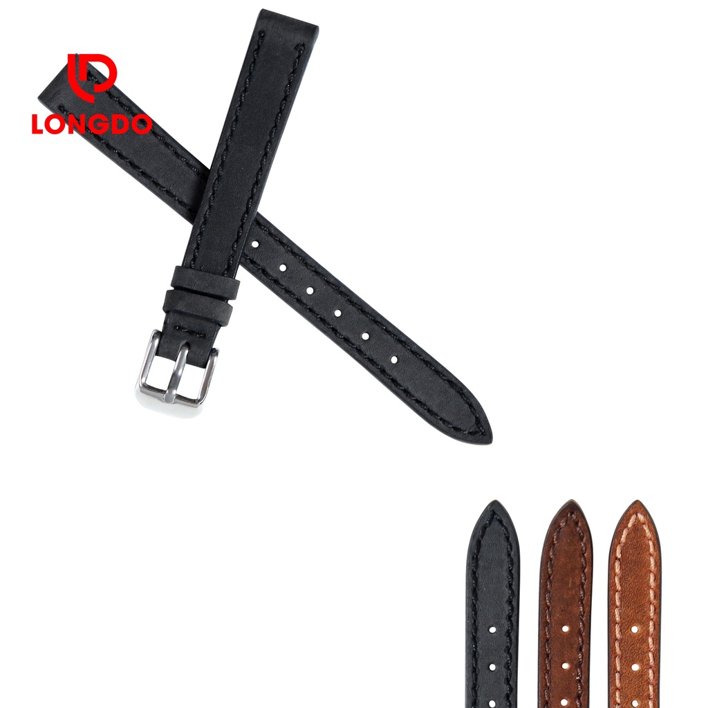Dây đồng hồ da bò nữ - Đủ size 12/14/16/18/20/22/24 - Thương hiệu uy tín Longdo Leather - DDH-SAP