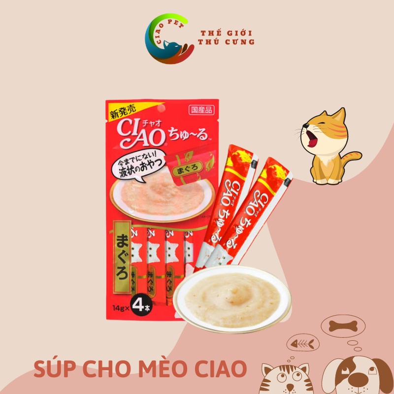 Súp thưởng dinh dưỡng cho mèo Ciao Churu 14gr