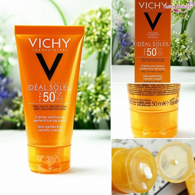 [MĨ PHẨM CHÍNH HÃNG][KEM CHỐNG NẮNG VICHY MẪU MỚI] Kem Chống Nắng Vichy SPF 50 Ideal Soleil 50ml