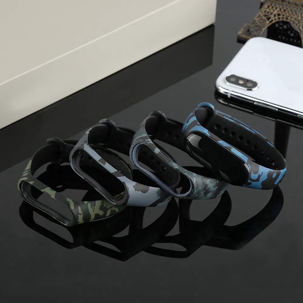Replacement Camouflage Print Soft Silicone Wristband Strap For Xiaomi Mi Band 4 Bracelet Pulseira Bracelet