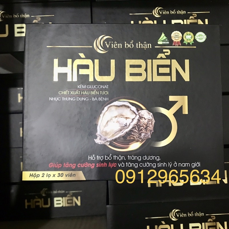 Viên bổ thận Hàu Biển hỗ trợ tráng dương tăng cường khả năng sinh lý nam bồi dưỡng cơ thể khoẻ mạnh chính hãng 60v