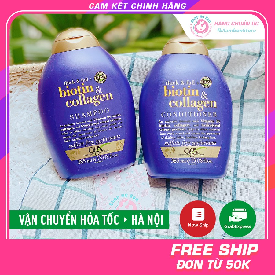 [CHUẨN AIR] Bộ Dầu Gội Xả Biotin &amp; Collagen 385ml/Chai