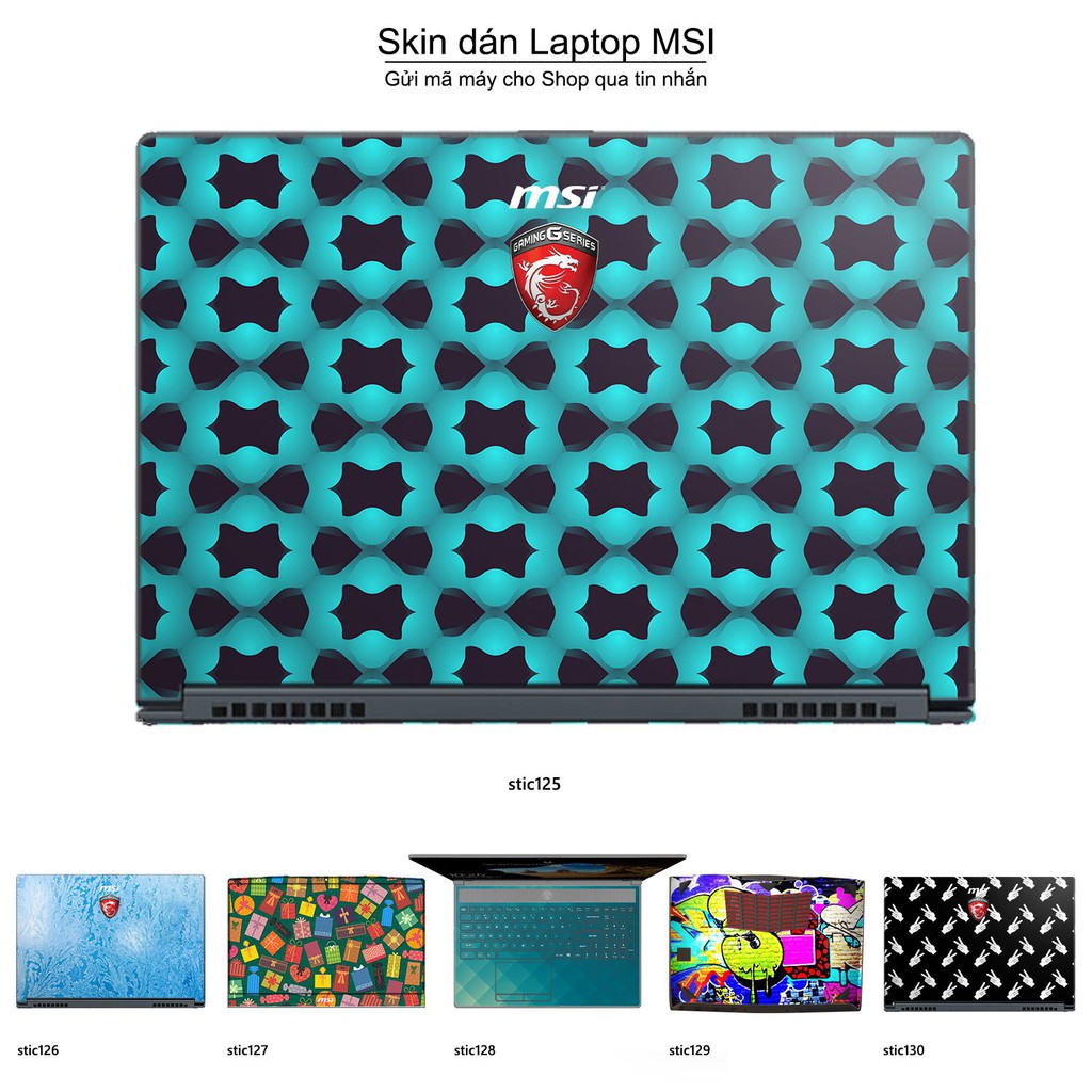 Skin dán Laptop MSI in hình Hoa văn sticker _nhiều mẫu 21 (inbox mã máy cho Shop)