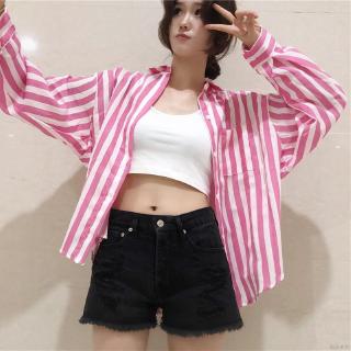 Áo sơ mi nữ tay dài sọc dọc
