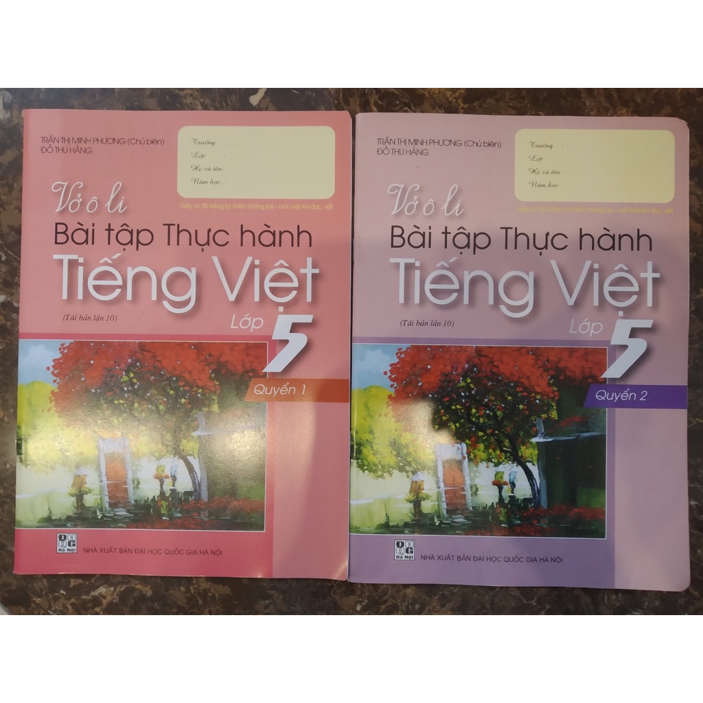 Sách - Combo Vở Ô Li Bài Tập Thực Hành Tiếng Việt Lớp 5 (Quyển 1 + Quyển 2)