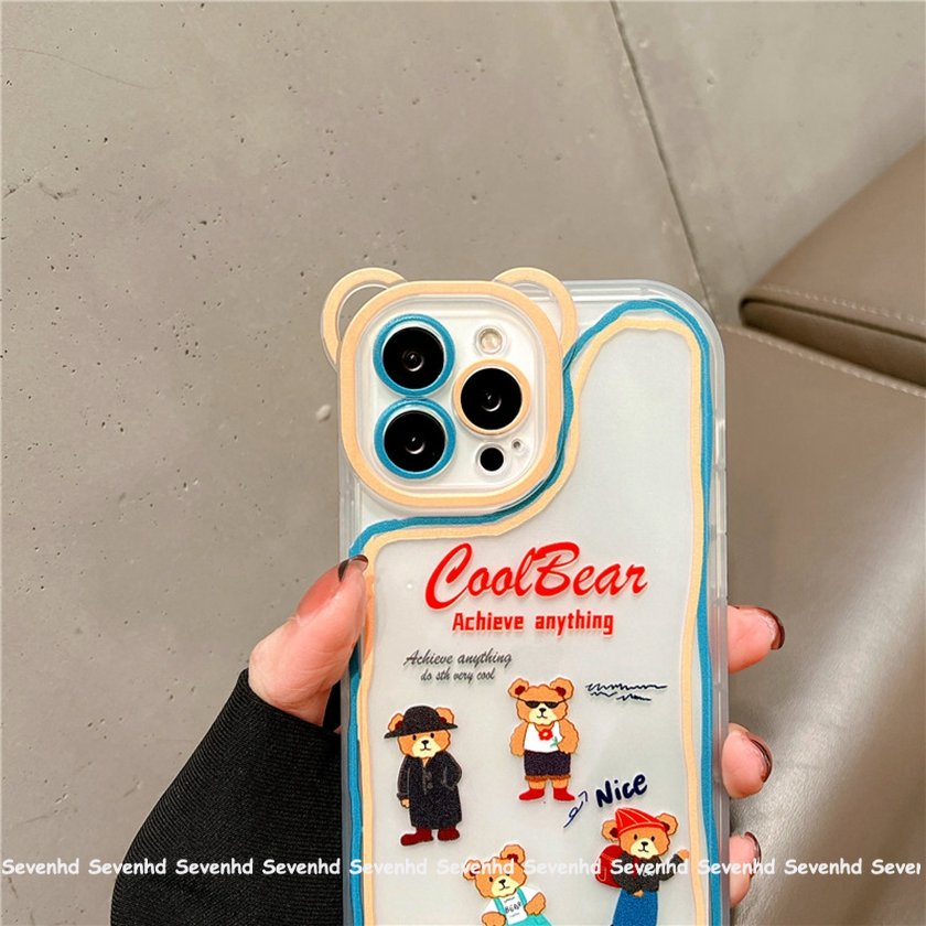 Ốp Điện Thoại Họa Tiết Gấu Hoạt Hình Cho iPhone 13 12 11 Pro Max Xs Max Xr X 7 8 6 6s Plus