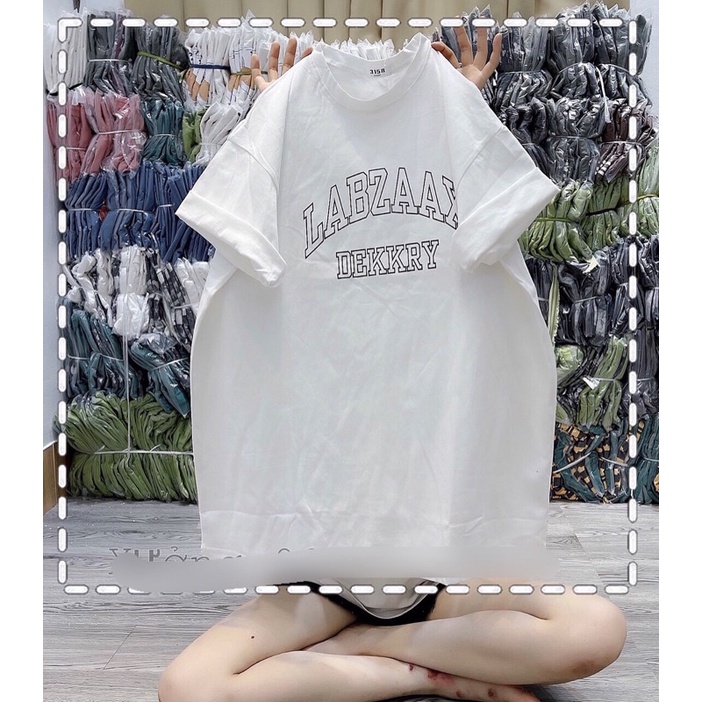 Áo phông 3158 áo thun chất cotton khô nam nữ chất đẹp chữ labza