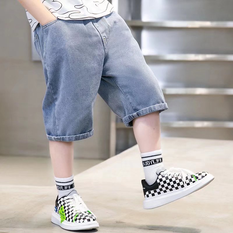 Quần short jean BXPB ống rộng thời trang hè giản dị cho bé trai