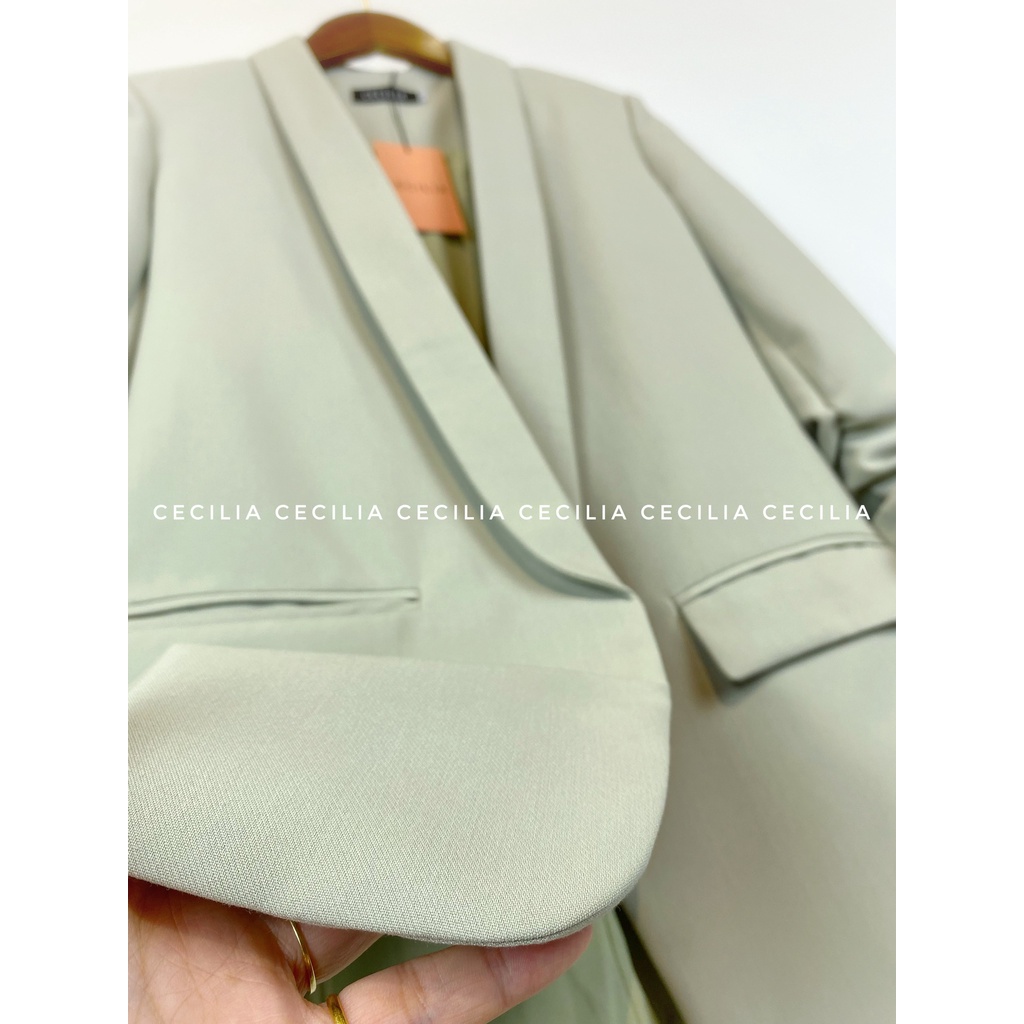 Áo blazer ESTELLE by CECILIA màu xanh bạc hà nhạt mint (ảnh thật chụp bởi CECILIA chuẩn màu  có ảnh feedback) | BigBuy360 - bigbuy360.vn