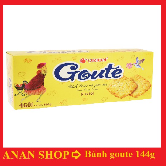 Bánh Gouté Mè giòn tan hộp 144g (4 Gói x 36g)