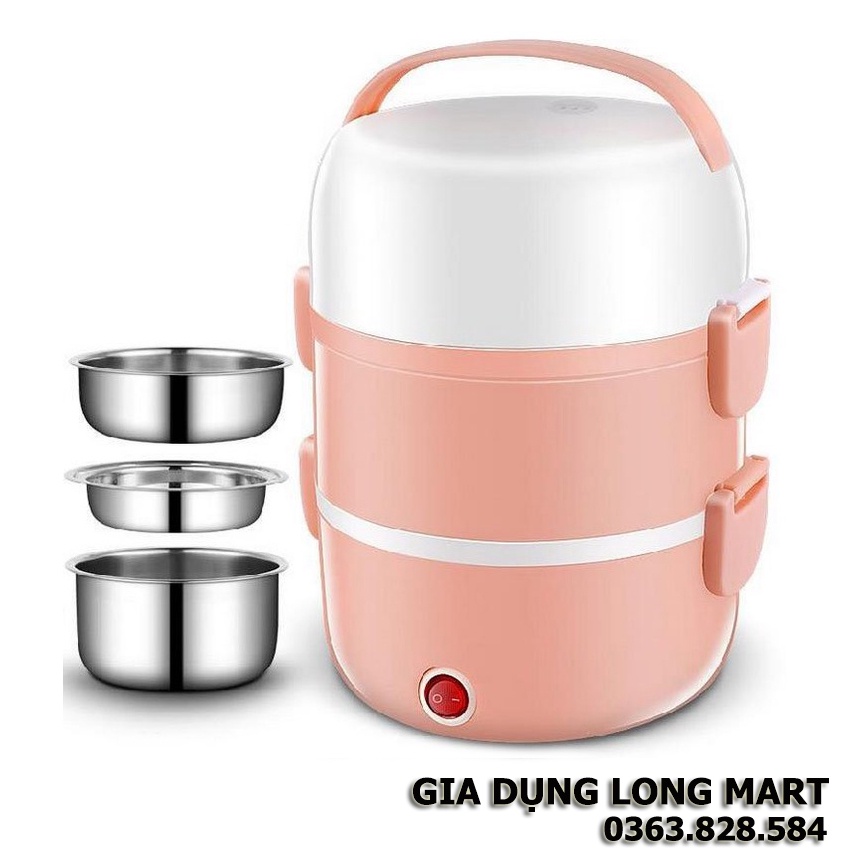 Hộp Cơm Cắm Điện , Nồi Cơm Điện, Inox 3 Tầng Đa Năng SP000040 , Giữ Nhiệt, Nấu Cơm, An Toàn Cho Người Sử Dụng