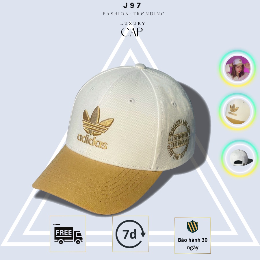 Mũ lưỡi trai adidas mix xuất khẩu J97 store logo thêu cực ôm đầu cá tinh full hộp
